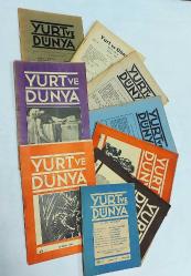 YURT VE DÜNYA Aylık Mecmua, 1941 - 1944, Sayı: 4, 17, 18, 19, 22/23, 24, 26/27, 28, 29, 30, 31, 33, 36, 37, 38, 41, 42 [17 ADET]