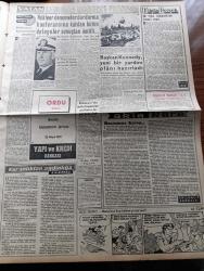 Vatan Gazetesi - 22 Mart 1961 - Cemal Gürsel Salim Başol Ve Altay Ömer Egesel İle Dün Görüştü - Devlet Bakanı Fahri Özdilek Seçim Ekime Kadar Yapılacak Dedi - Anayasa Tasarısı Gündeme Alındı - Müşterek Pazara Alınmamız 10 Nisan Günü Görüşülecek - Cemal Madanoğlu Ege'de Dolaşıyor - Adalet Partisi Tahkikatı İlerliyor - İsmail Rüştü Aksal Köşe Yazısı - Aziz Nesin'in Romanı Kağnı Gölgesindeki İt Yazı Dizisi - Edebiyat Ansiklopedisi Yazan Agah Sırrı Levend - İngiliz Şairi Stephen Spender Konferans Verdi - Nükleer Denemeler Durdurma Konferansına Katılan Bütün Delegeler Sonuçtan Ümitli - Başkan Kennedy Yeni Bir Yardım Planı Hazırladı - Oktay Akbal Köşe Yazısı - Brigitte Bardot Erkekler Hakkında Neler Düşünüyor - Taş Devri Çizen Mıstık - Stiv Roper Çizen Saundes Ve Overgard - A Ve B Millilerimiz Dün Çalıştılar - Galatasaray Adana'ya Cuma Günü Gidiyor - Spor Toto'da Bu Hafta - İstanbul Teknik Üniversitesi Peşte'de Galip Geldi - İstanbul'a Bir Almanya Bremen Basket Takımı Geldi