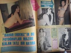 Pazar Haftalık Aktüalite Sinema Tiyatro Müzik ve Magazin Dergisi - 23 Mart 1973 - Sayı:861 - Seher Şeniz - Nicole Solinas - Nazan Şoray, Tanju Gürsu ve çiftetelli - Göksel Arsoy - Orhan Günşiray - Soley Arsoy - Meliha Şoray - Gülay Alp şarkıcılığı bıraktıktan sonra şimdilik geçimini bol bol seyahat ederek sağlıyor - Gülay Alp - Eva Bender Bu Gidişle Nereye Varır? - Halit Refiğ - Ülkü Özen - Ertem Eğilmez - Abdurrahman Keskiner - Melek Görgün - Feri Cansel'in burnuna nazar değdi - Bahar Erdeniz'in başına ne geldiyse bu fotoğraflardan geldi - ''Gül Tener şişmanlayınca fayran etti - Zeynep Aksu - Yıldırım Gencer - Yılmaz Köksal - Yeşim Yükselen - Çetin İnanç - Ajda Pekkan ''Her devrin yıldızı'' fotoğraf ve haberi - Tam Takım Dergi