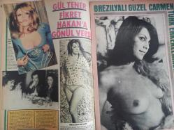 Pazar Haftalık Aktüalite Sinema Tiyatro Müzik ve Magazin Dergisi - 11 Mayıs 1973 - Sayı:868 - Hale Soygazi - Gül Tener - Yılanlı dansöz Gabriella Merlin - Karpuz kabuğu denize düşmede Deniz Erkanat kollarını sıvadı - Mithat Kefeli - Mahmut Kefeli - Temel Bozdoğan - Yılmaz Çepni - Adnan Deveci - Akın Balkan - Bilge Deveci - Bülent semizoğlu - Ail Vidinli - Nazif Demirel - Metin Erhamza - Özkan Akçay - İbrahim Başaran - Reha Ergör - Hatay Balcı - Sami Direr - Özkan Akçay - Arzu Okay ''Aşk konusunda yeni bir şey yok'' - Gül Tener, Fikret Hakan'a gönül verdi - Brezilyalı Güzel Carmen - Selma Güneri - Beklan Algan - Yılmaz Güney - Salih Güney - Ediz Hun - Ceyhan Cem'in ormanda bahar gezisi - Muzaffer Nebioğlu - Ayhan Işık - Emel Özden - Oya Peri - Ülkü Özen - İrfan Atasoy - Nükhet Egeli - Sami Tunç - Sevda Ferdağ fotoğraf ve haberi - Tam takım Dergi