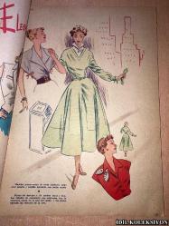 LA FAMİLİA / MODAS Y LABORES / SEPTİEMBRE 1954 / NO.457 / VINTAGE MAGAZİNE / İSPANYOLCA DERGİ (AİLE / MODA VE İŞ / EYLÜL 1954) HAFİF YIPRANMALARI MEVCUT