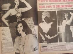 Pazar Haftalık Aktüalite Sinema Tiyatro Müzik ve Magazin Dergisi - 18 Ocak 1974 - Sayı:904 - Filiz Akın - Prenses banu - Rüçhan Adlı aşkı Türkan Şoray'ın en büyük macerası oldu - Nur Ay herşeye veda etti - Aytekin Akkaya - Sevda Ferdağ: 1973'te yorgunluktan canım çıktı. 1974'te dinleceğim'' diyor - Salih Güney - Atilla Alpsakarya - Neşe Karaböcek - Gül Tener - Seher Şeniz Dev Posteri - Özden Yüce - Kadir İnanır - Osman Faruk Seden - 1973 yılında asker olan erkek kardeşi ölen Piraye Uzun yeni yıldan çok şey bekliyor - Figen Han'a soyunmak yasak - Melek Görgün de, Seyyal Taner de sevgililerin sözünden dışarı çıkmıyorlar fotoğraf ve haberi - Posterli Tam Takım Dergi