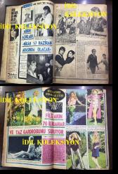 Pazar Haftalık Aktüalite Sinema Tiyatro Müzik ve Magazin Dergisi 1970 YILINDAN SIRASIYLA TEK CİLT İÇİNE YERLEŞTİRİLMİŞ TOPLAM 25 SAYI - ÖZEL CİLTLİ - FİLİZ AKIN - HÜLYA KOÇYİĞİT - FATMA GİRİK - TÜRKAN ŞORAY - CÜNEYT ARKIN - SEYYAL TANER - KADİR İNANIR - ARZU OKAY - BAHAR ERDENİZ - AYHAN IŞIK - SEVDA FERDAĞ - TAMER YİĞİT - BELGİN DORUK - EKREM BORA - SELMA GÜNERİ - FİKRET HAKAN - SADRİ ALIŞIK - NEBAHAT ÇEHRE - EDİZ HUN - ORHAN GENCEBAY - MİNE MUTLU - KARTAL TİBET - NAZAN ŞORAY - YILMAZ GÜNEY -- GÖKSEL ARSOY - FERİ CANSEL - İZZET GÜNAY - İZZET GÜNAY - TANJU GÜRSU - GÖNÜL YAZAR - KARTAL TİBET - FATMA GİRİK - MİNE MUTLU - SEVDA FERDAĞ - AJDA PEKKAN - ZEKİ MÜREN - EDİZ HUN - ENGİN ÇAĞLAR - ZEKİ MÜREN  - YILMAZ DURU - ÖZTÜRK SERENGİL - MİNE MUTLU - MÜJGAN AĞRALI - FATMA KARANFİL - GÜLGÜN ERDEM - NEVİN NURAY - MUZAFFER TEMA - MURAT SOYDAN - SALİH GÜNEY - LALE BELKIS - BİRSEN AYDA - SEYYAL TANER - ÜLKÜ ÖZEN - HÜLYA TUĞLU - ZUHAL AKTAN - ZERRİN ARBAŞ - PİRAYE UZUN - FİGEN SAY - MÜJGAN AĞRALI