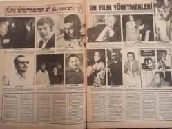Pazar Haftalık Aktüalite Sinema Tiyatro Müzik ve Magazin Dergisi - 22 Şubat 1974 - Sayı:909 - Feri Cansel - Sevinç Pekin - Türk sinemasında on yıl - Lütfi Ömer Akad - Metin Erksan - Yılmaz Güney - Atıf Yılmaz - Memduh Ün - Ertem Göreç - Osman Faruk Seden - Halit Refiğ - Duygu Sağıroğlu - Bilge Olgaç - Orhan Elmas - Feyzi Tuna - Zeki Ökten - Safa Önal - Ertem Eğilmez - şantöz Aylin ''Ara sıra çıplaklık lazım'' diyor - Şerif Gören ve Yılmaz Koç adındaki asistan Kadir İnanır'la kavga ettikten sonra Gerede'yi terk ettiler - Türkan Şoray - Mine Mutlu - Muzaffer Özpınar - Mine Mutlu - Monica Papetti - Ceyhan Cem Dev Posteri - Prenses Banu - Salih Güney Dosyası - Tugay Toksöz - İpek Güney - Haydar Dümen - Oya Peri: ''Öldüm öldüm, dirildim'' - Yeşim Yükselen, Gamze Öz'ün eski eşiyle evleniyor - Erdinç Öz - Uludağ'da Feri Cansel'in ateşine kar dayanmadı fotoğraf ve haberi - Posterli Tam Takım Dergi