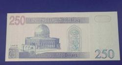 Irak 2002 250 Dinar Saddam Hüseyin portresi çil
