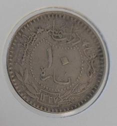 10 PARA 1327-7 SULTAN MEHMET REŞAT ORİJİNAL MADENİ NİKEL NADİR E3HH1