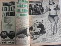 Pazar Haftalık Aktüalite Sinema Tiyatro Müzik ve Magazin Dergisi - 30 Ağustos 1974 Sayı:936 - Pakize Suda - Gönül Tansel - Bahar Erdeniz, Ajda Pekkan'ın eski eşine el koydu - Coşkun Sapmaz - Yonca Yücel son günlerde sürekli olarak futbolcu sevgili değiştiriyor - Fenerbahçeli Mustafa - Seyyal Taner ödenmeyen bonolar yüzünden Yeşilçam'a rest çekti - Türkan Şoray - Müşerref Tezcan - Leyla Sayar Dev Posteri - Yeşim Yükselen - Feri Cansel işini bilir - 11. Antalya Film Şenliği Başlarken - Yalnız ve Çıplak İlknur Taçbaş fotoğraf ve haberi - Posterli Tam Takım Dergi
