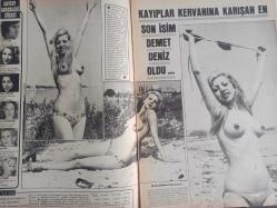 Pazar Haftalık Aktüalite Sinema Tiyatro Müzik ve Magazin Dergisi - 6 Eylül 1974 - Sayı:937 - Feri Cansel - Figen Han - Meral Orhonsay bakalım daha ne kadar dayanacak? - Tarık Akan - Deniz - Hülya Darcan - Meral Küçükerol - Sevgi Can - Semra Yıldız - Kayıplar kervanına karışan en son isim Demet Deniz oldu - Gönül Tansel Almanya'da iyice tombullaştı - Fatma Girik - Ceyhan Cem - Gamze Öz Dev Posteri - Sevda Ferdağ - Özden Yüce eskiden muz gibi soyunurdu - Behçet Nacar - Zeki Müren'den çeşitli portreler - Asil Dansöz sayısı artıyor - Prenses Fatoş - Justin İgnizio, Mr. Sotiri - Prenses Banu'dan sonra şimdi de Prenses Fatoş fotoğraf ve haberi - Posterli Tam Takım Dergi