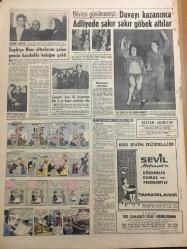 HÜRRİYET GAZETESİ 15 MAYIS 1968 YIL :21 SAYI :7200--Tural :Artık silah yerine tezgah istiyoruz --NATO ya  hayır haftası hadiseli başladı --Partilerin  itham yarışı şiddetlendi --Yüzbinlerce  insan dün Paris  caddelerinde katil de Gaulle katil polis  diye bağırdı ---Baştan başa elmaslarla süslenen dünyanın en pahalı elbisesi 30 milyon lira --200 Bin lira alacak :Beşiktaş Faruk Profesyonel Futbolcu Oluyor --Bazı kulüplerin hesap  defterleri tetkik edilecek ---Ilgaz : Oğünülecek bir  devre içindeyiz ----Güreşçiler  Cihat Uskan a bayrak açtı ---İstanbulspor un kasası  tamtakır ---Davayı kazanınca  adliyede şakır şakır  göbek attılar ---Suphiye  Nine altınlarını çalan gencin  karakolda  kulağını çekti ---Düğünde zevk için ateş ederken damadı öldürdü ---10 Çocuklu Köylü 12 Yaşındaki Kızı Kaçırdı ---