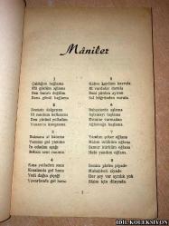 MANİLER / MAHMUT YURTER / HALK KİTAPLARI / TARİH KONUŞUYOR YAYINI / VAROL MATBAASI / TÜRKÇE KİTAP