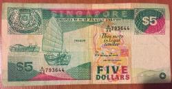 SİNGAPUR 5 DOLAR ÇOK TEMİZ HATIRA RESİMDEKİ ÜRÜN