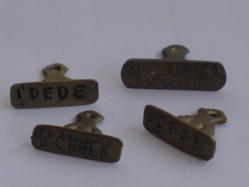 4 Adet Eski Pirinç Mühür
