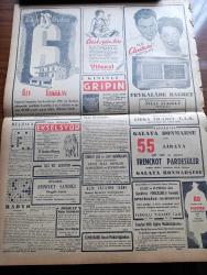 Vatan Gazetesi - 7 Kasım 1949 - Yurdun Kayseri'den Görünüşü 2 Yazan Ahmet Emin Yalman Köşe Yazısı - Çalışma Bakanı Reşat Şemsettin Sirer Muhalefetten Şüpheli - Başbakan Şemsettin Günaltay Henüz Huzur Ve Sulh Emaresi Yoktur Dedi - Sovyetler Birliği Başkanlar Konseyi İkinci Başkanı Malenkov Batılıları Atomla Tehdit Etti - Necmettin Sadak Avrupa Birliği Kurulmazsa İntitat Muhakkaktır - Sabahattin Ali'nin Öldürüldüğü Yerde Keşif Yapıldı - Fenerbahçe Galatasaray'ı 1 0  Yendi - Arap Devletleri Silah İstiyorlar - Geçmişte Bugün Feridun Fazıl Tülbentçi Yazı Dizisi - Pensativa Kahraman Meksikalı Kız Yazan Jesus Goytortua Santos Yazı Dizisi - İmam Hatip Kursu Birinci Devre Mezunlarını Verdi - Tiyatro Eserlerinin Sansür Edilmesi - Fenerbahçe Galatasaray Maçını 30.000 Kişi İzledi - Fedakar Ana Filmi Taksim Sinemasında - Sovyet İhtilalinin Yıldönümünü - Pilli Audiola Radyoları - Gripin - Ekselsyor Giyim Evi - Vitonal Yanık Merhemi - Mayer Pardesüleri - Bulmaca - İstanbul Ankara Radyosu Programı