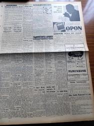 Vatan Gazetesi - 20 Şubat 1956 - Milli Takım Tarih Yazdı - Türkiye Macaristan'a 3 1 Galip Geldi - Vatan Haini Stalin Yazan Ahmet Emin Yalman Köşe Yazısı - S. Gusztav Macarlar Türklerin Taktiği Karşısında Aciz Kaldılar Dedi - İttihat ve Terakki Fırkasının Son Umumi Katibi Mithat Şükrü Bleda Vefat Etti - Yunanistan Seçimlerinde Karamanlis Başta Gidiyor -  Yanlış Numara Yazan Lucille Fletcher Yazı Dizisi - İstanbul'da Günde 57 Köpek Öldürülüyor - Doğu Karadeniz'de Mısır Karaborsada - İşçi Bankası Kuruluş Hazırlıkları - Azerbaycan Kültür Derneğinin 8. Kültür Kongresi Toplandı - Geçmişte Bugün Yazan Feridun Fazıl Tülbentçi Yazı Dizisi - Abbasiler Devletinin Sonu Ve Osmanlı Padişahlarının Halifeliği - Kasım Gülek İktidar Da Bizim Gibi Hesap Versin Diyor - Gazeteci Ceyn Arden'in Maceraları - Yeni Bir Tony Curtis - Tülin Korman Yılın Sanatkarı Seçildi - Okuyucu Fikir Ve Şikayetleri - Tiyatro Tenkidleri Yazan Ayşe Nur - Cinsi Cazibe Bombası Diana Dors'un Giydiği Elbise - Televizyon Kaç Para