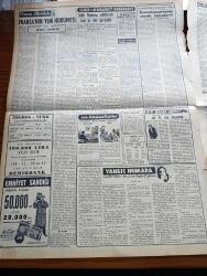 Vatan Gazetesi - 15 Şubat 1956 - Ahmet Emin Yalman Köşe Yazısı - Demokrat Parti Grubunda Basına Şiddetli Hücumlar Yapıldı - Randall Türkiye Ekonomik İşleri Halle Başladı Diyor - Gerze Yangınında 17 Kişi Öldü 833 Ev 300 Dükkan Yandı - Kırklareli İçindeki Sel Suları Dün Sabah 50 Santim Yükseldi - Yanlış Numara Yazan Lucille Fletcher Yazı Dizisi - Şehir Tiyatrosu Artistlerininin Zam İşi Dün Görüşüldü - Kıbrıs Türktür Cemiyeti Üyelerinin Duruşmasına Devam Olundu - Vergi Beyannameleri 1 Marttan İtibaren Alınmaya Başlanıyor - Geçmişte Bugün Yazan Feridun Fazıl Tülbentçi Yazı Dizisi - Bursa Askeri Lisesi - Sovyet Komünist Partisi Kongresi Dün Açıldı - Gazeteci Ceyn Arden'in Maceraları Çizgi Roman - Hoş Memo Karikatür - Bir Hapishane Kaçağı Televizyonda Konuştu - Okullarda Ahlak Dersinin Okutulması Hakkında Teklif - Tiyatro Programı - İstanbul Peşte Temsili Maçı Bugün Yapılıyor - Voleybol Türkiye Birincilikleri - Nasıl Futbolcu Oldum Yazan Ferenc Puşkaş- Beşiktaş Beyoğluspor Maçı