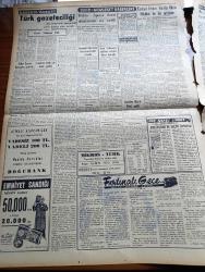 Vatan Gazetesi - 12 Şubat 1956 - 6 7 Eylül Hadiselerinden Sanık Kıbrıs Türktür Cemiyeti Mensuplarının Duruşması Yarın Başlıyor - Kasım Gülek Adnan Menderes'i Radyoda Münakaşaya Davet Ediyor - Ahmet Emin Yalman Köşe Yazısı - İsmet İnönü Ani Olarak İstanbul'a Geldi - Hürriyet Partisi Ankara İl Merkezi Dün Açıldı - Sovyetlere Verilen Cevabi Notamız Açıklandı - Türk Suriye Sınırında Aşiretler Çarpıştı 5 Kişi Öldü - Genç Dorothy Lamour - Migros Türk - Sülün Osman Bursa'dan Getirildi - Türk Gazeteciliği Yazan Enis Tahsin Til - Mahkumları Koruma Ve Kurtarma Cemiyetin Kuruluyor - Geçmişte Bugün Yazan Feridun Fazıl Tülbentçi Yazı Dizisi - Nevrozin Ağrı Kesici - Konya İmam Hatip Okulu Müdürü Bekir Elam İle Bir Görüşme - Galatasaraylılar Cemiyeti Kongresi - Asaf Çiyiltepe Ya Aşk Ya Kavga Şiiri - Sinema Sanatının Bir Öncüsü Jean Vigo - Kaptan Edi Büdü Çizgi Roman - Tunalı Kız Yazan Louis Charles Royer Yazı Dizisi - Tarzan Çizgi Roman - Adnan Veli'den Fantezi - Ankara Peşte Karmaları Maçı