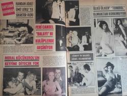Pazar Haftalık Aktüalite Sinema Tiyatro Müzik ve Magazin Dergisi - 1976 Yılı - Sayı:1040 - Seher Şeniz - Yonca Yücel - Handan Adalı, Ümit Utku'ya sekreter oldu - Feri Cansel ''Balayı''nı kulüplerde geçiriyor - Meral Küçükerol'un keyfine diyecek yok - Yusuf Tereyağoğlu - Filiz Işıl - Cüneyt Arkın'ın baldızı gönül eğlendiriyor - Sümer Tilmaç - Ülkü Ülker ''Tombul'' olmaktan korkmuyor - Türkan Şoray filmlerinde Kadir İnanır'ı eş seçiyor - Osman Faruk Seden - Gönül Hancı bir türlü atak yapamıyor - Hülya Korur'un Aktör Morandi ile bir aşk ilişkisi ortaya çıktı - Hülya Korur avrupa basınına konu oldu - Parası ve ünü olan Serpil Örümcer ''Bunların hepsi boş şeylermiş, artık mutlu bir yaşamın özlemin içindeyim'' dedi - Ayrılma sırası Nebahat Çehre'de - Yavuz Demir - Ağlayan Kadın Müjde Ar - Hülya Koçyiğit - filiz Akın - Arzu Okay - Ceyda Karahan - Deniz Erkanat - Neri Neril - Gülgün Erdem ticaretle sinema arasında kaldı fotoğraf ve haberi - Tam Takım Dergi