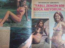 Pazar Haftalık Aktüalite Sinema Tiyatro Müzik ve Magazin Dergisi - 1976 Yılı - Sayı:1040 - Seher Şeniz - Yonca Yücel - Handan Adalı, Ümit Utku'ya sekreter oldu - Feri Cansel ''Balayı''nı kulüplerde geçiriyor - Meral Küçükerol'un keyfine diyecek yok - Yusuf Tereyağoğlu - Filiz Işıl - Cüneyt Arkın'ın baldızı gönül eğlendiriyor - Sümer Tilmaç - Ülkü Ülker ''Tombul'' olmaktan korkmuyor - Türkan Şoray filmlerinde Kadir İnanır'ı eş seçiyor - Osman Faruk Seden - Gönül Hancı bir türlü atak yapamıyor - Hülya Korur'un Aktör Morandi ile bir aşk ilişkisi ortaya çıktı - Hülya Korur avrupa basınına konu oldu - Parası ve ünü olan Serpil Örümcer ''Bunların hepsi boş şeylermiş, artık mutlu bir yaşamın özlemin içindeyim'' dedi - Ayrılma sırası Nebahat Çehre'de - Yavuz Demir - Ağlayan Kadın Müjde Ar - Hülya Koçyiğit - filiz Akın - Arzu Okay - Ceyda Karahan - Deniz Erkanat - Neri Neril - Gülgün Erdem ticaretle sinema arasında kaldı fotoğraf ve haberi - Tam Takım Dergi