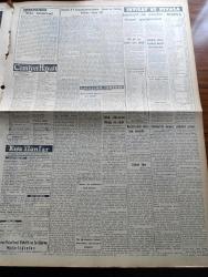 Vatan Gazetesi - 1 Şubat 1956 - Başvekil Adnan Menderes Demokrat Parti Grubunda Üniversitelere Basına Ve Hürriyet Partisine Hücum Etti - Türk Amerikan İktisadi Görüşmeleri Yazan Ahmet Emin Yalman Köşe Yazısı - Türkiye Macaristan Maçı Yapılamıyor Mu - Hamit Şevket İnce Haysiyet Divanına Verildi - İstanbul'da Karakış Şiddetini Arttırdı - Nesebi Sahih Olmayan Çocukların Tescili - Askeri Şura'da Ordu İçin Kararlar Alındı - Ürdün Rus Yardım Teklifini Reddetti - İstanbul Radyosu Parasız Kaldı - Fırtınalı Gece Yazan Orhan Kemal Yazı Dizisi - İzmir'de Hususi Araba lastikleri İğneleniyor - Fezal Ustar'ın Konseri - Migros'un Şansı Yazan Sadun Tanju - Geçmişte Bugün Yazan Sinemanın Keşfi Yazan Feridun Fazıl Tülbentçi Yazı Dizisi - Gazeteci Ceyn Arden'in Maceraları Çizgi Roman - Hoş Memo Karikatür - Ölümü Geniş Akisler Uyandıran Alexander Korda Büyük İstidatlar Keşfetmişti - Galatasaraylı Saim Milli Kadroya Dahil Edildi - Olimpiyatlarda Ruslar Başta Gidiyor