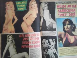 Pazar Haftalık Aktüalite Sinema Tiyatro Müzik ve Magazin Dergisi - 1976 Yılı - Sayı:1047 - Piraye Uzun - Prenses Banu - Türkan Şoray ''Deprem'' filmiyle Tahran Film Şenliğine katılacak - Ayla Akıncı - Tuncay Erana - Filiz Akın Avrupa diye bu kez gizlice Alanya'ya kadar gitti - Seyhan Gümüş çiftçinin kızı ''hem aşk, hem film'' diyor - Romalı Perihan, kendini Avrupalı artistlerden de büyük görmeye başladı: ''Raquel Welch de kimmiş!'' - Ayla Algan çocuğunu büyütüyor - ''Annelik rol yapmaktan daha zor'' - Deniz Erkanat: ''İzmir'de bana oyun oynadılar'' diyor - Fatma Girik ağır basınca ''kadın hamlet'' filmi ''intikam meleği'' oldu - Perihan Ateş'in Almanya'daki gizli nişanlısı ortaya çıktı - Seher Şeniz dansözlerin tümüne meydan okudu - Nesrin Topkapı - Alev Altın İzmir'de şarkı söylemek isterken kendini pavyonda buldu - Alev Sezer - Şeyda Senem - Ceyda Karahan - Tülin Yaprak - Müjde Ar da şarkıcılığa ''evet'' dedi - Kocasından ayrılan Gülay Alp, ortaya çıktı - Gülay Alp - Tam Takım Dergi