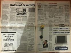 Sabah Gazetesi - 12 Şubat 1999 Ay -  - Sel - Türkiye - Gazete - Müzik - Kale - Seçim - Mesut Yılmaz - ANAP - AP - Ordu - Meclis - Aziz - Ankara - Terör - PKK - ABD - Caz - Eren - Yavuz Donat - Duman - Yilmaz - Hükümet - Onur - Altın - Aşı - Siyaset - Baha - Ekonomi - Polis - Üniversite - Yargı - Silah - Mahkeme - Faiz - Memur - Çiftçi - İbrahim Tatlıses - Savcı - Spor - Beşiktaş - Galatasaray - Hagi - Teknik Direktör - Saray - Fenerbahçe - Hakem - Maç - Sanat - Futbol - Futbolcu - Gol - Emeklilik - Roman - Kupa - Arto - Transfer - Fatih Terim - Selahattin Duman - Taffarel - Yazar - Anıt - Tren - Opera - Uydu - Juventus - Puan Durumu - BM - Emre - Ali Dürüst - Eder - Cami - Proje - Kredi - Dolar - Yusuf - Orman - Ege - Otel - Turnuva - Tarım - PAK - Ertugrul - Turgay Ciner - Nevzat Demir - Hikmet Çetin - Rusya - Avukat - Yunanistan - Tarih - Dava - Mezar - LP - Ceza - Zara - Başbakan - Basın - Adamlar
