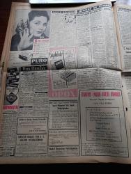 Vatan Gazetesi - 4 Şubat 1956 - Hürriyet Mi İstibdat Mı Yazan Ahmet Emin Yalman Köşe Yazısı - Hürriyet Partililer Meclisi Terkettiler - Başvekil Adnan Menderes'in Riyasetinde Yeni Bir Toplantı Yapıldı - Macar Milli Takımı Dün Gece Geldi - Satılan Dil Sualleri Hadisesi Adliyede - Şiddetli Bir Karayel Fırtınası Hüküm Sürüyor - Bulganin Amerika'ya 20 Yıllık Dostluk Teklif Etti - Şerif İçli Vefat Etti - Fırtınalı Gece Yazan Orhan Kemal Yazı Dizisi - Basın Hürriyeti Yazan Doktor Nihat Türel - Geçmişte Bugün Sait Halim Paşa'nın Kabinesinin İstifası - Truman Nixona Bir Yumruk Patlatmak İstiyorum Dedi - Gazeteci Ceyn Arden'in Maceraları Çizgi Roman - Elektrikli Tren İçin İki Fransız Mühendisi Geldi - Hikaye Öyle Bit Kız Yazan Erdal Öz - Aya Seyahat İçin Yer Ayırtanlar - Kansere Karşı Savaş İçin Bir Bomba Kullanılıyor - Tunalı Kız Yazan Louis Charles Royer Yazı Dizisi - Ava Gardner Pakistanlı Bir Güzel Oluverdi -  Nevin Aypar Puro Tuvalet Sabunu Kullanıyorum Diyor - Çalım Kralı Gibor - Boks