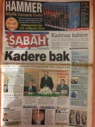 Sabah Gazetesi - 29 Mayis 1999  - Tarih - Osmanlı Tarihi - Ay - AP - Türkiye - Gazete - Kültür - Hükümet - MHP - Orman - DSP - Sanayi - Tarım - Sağlık - Eğitim - ANAP - Enerji - Turizm - Koray Aydın - Baha - Enis Öksüz - Başbakan - Savunma - Tren - Altın - Hasan Gemici - Gemi - Ordu - ABD - Aşı - Radyo - Bülent Ecevit - Güvenlik - Anayasa - Ekonomi - Recai Kutan - Meclis - Tansu Çiller - DYP - Siyaset - Duman - Sel - Selahattin Duman - Eder - Koalisyon Hükümeti - Suavi - Devlet Bahçeli - Transfer - CHP - MSP - Kale - Öğrenci - Spor - Yusuf - Gol - Fransa - Rusya - SEM - Belediye - Futbol - Futbolcu - Saray - Belçika - Real Madrid - Didi - Murat Didin - Emre - Fikret Ünlü - Fenerbahçe - Basketbol - Hakem - Kupa Galipleri Kupası - Kupa - Uydu - Cengiz - Almanya - Bero - Maç - Ankara - Galatasaray - Hagi - Beta - Fatih Terim - Taffarel - Arto - Romanya - Michael Schumacher - Roman - Yedek Kulübesi - Moda