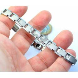 Anti Stres Esnek Denge Bilekliği Paslanmaz Çelik Metal İtalyan Charm Bileklik 9mm x 17.5cm