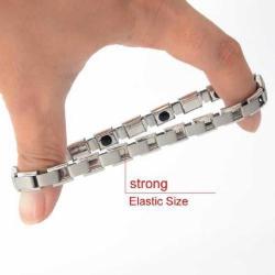 Anti Stres Esnek Denge Bilekliği Paslanmaz Çelik Metal İtalyan Charm Bileklik 9mm x 17.5cm