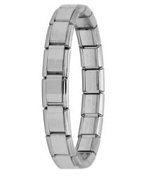 Anti Stres Esnek Denge Bilekliği Paslanmaz Çelik Metal İtalyan Charm Bileklik 9mm x 17.5cm