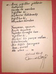 Efemera - Ahmed Arif - el yazısı şiir - Kalbim Dinamit Kuyusu -2- (Tıpkıbasım) - kitantik - kitaLog