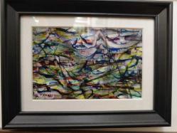 Ali Bertan Vonalı Soyut Tablo