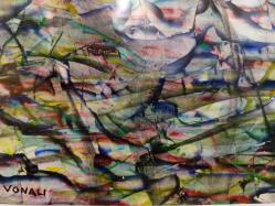 Ali Bertan Vonalı Soyut Tablo