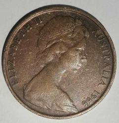 AVUSTRALYA 1966 2 CENT