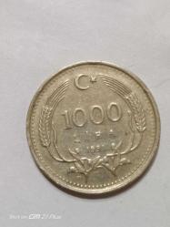 TÜRKİYE CUMHURİYETİ 1000 LİRA 1991  ÇÇT