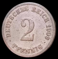 Almanya 1906 2 Pfennig 3g