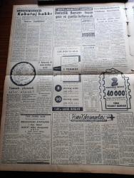 Vatan Gazetesi - 1 Temmuz 1956 - Ahmet Emin Yalman Köşe Yazısı - CHP Meclisi Bir Tebliğ Yayınladı - Cumhuriyetçi Millet Partisi Kongresi Dün Toplandı - Doktor Abdülhak Adnan Adıvar'ın 1. Ölüm Yıldönümü - Denizcilik Bayramı Bugün Kutlanıyor - Poznan'da İsyan Eden İşçiler Topa Tutuldu - Patrikhane Açıklama Yaptı - Marilyn Monroe Arthur Miller'le Dün Sessizce Evlendi - Fuat Köprülü Demokrat Parti Genel İdare Kurulundan Çekilmeyecek - Hava Kahramanları Yazan Joseph Kessel Yazı Dizisi - Kabotaj Hakkı Yazan Mehmet Sehidoglu - Osmanlı Tarihinden Sayfalar Yazan Feridun Fazıl Tülbentçi Yazı Dizisi - Surlar Restore Edilecek - General Ali Fuat Cebesoy'un Siyasi Hatıraları Yazı Dizisi - Adnan Veli'den Fantezi - Hoş Memo Karikatür - İmparatoriçe Süreyya'nın Üzüntüsü Anne Olamamak - Opon Ağrı Kesici - Fenerbahçe Beykoz'u Yendi - Beşiktaş Vefa Bugün Karşılaşıyor - Askeri Liselerin Bayram Programı Değişti - Kaptan Edi Büdü Çizgi Roman - Tarzan Çizgi Roman