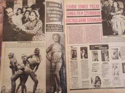 Pazar Haftalık Aktüalite Sinema Tiyatro Müzik ve Magazin Dergisi - 25 Ağustos 1977 - Sayı:1092 - Meral Zeren - Nil Burak - Nükhet Duru sahnelere karnaval havası getirdi - Cahide Sonku-  Bülent Kayabaş - Gönül Tansel - Aydemir Akbaş - Zeyno Çilem - Ceyda Karahan - Sesi kısılan Seyyal Taner için tehlike çanı çalıyor - Gypsy Peterson - Barbara Atkinson - Carlos Manzon - Kantocu Meral Küçükerol'a tanga da yasak bikini de yasak - Oya Yurdakul Yeşilçam'ın kurallarına isyan etti - Milyonluk döviz makinesi - Yonca Yücel bir yılda dört ülkeden bir milyon lira yurda döviz yetirdi - Fotomodel Denise Türkiye'de de modellik yaptı ama soyunmadı - Jackie Sewell - Vanya - Anne Marie ıslak giysilerle daha dişi oluyor fotoğraf ve haberi - Tam Takım Dergi