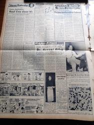 Vatan Gazetesi - 25 Haziran 1956 - Muhalif Partiler Toplanma Ve Gösteri Tasarısını İnceliyorlar - İzmir'de Şiddetli Yağmurlar - Fenerbahçe'nin Vefa'yı Yendiği Maçtan Fotoğraf - Mareşal Tito Bükreş'te - EOKA'yı Temizleme İşinin Resmen Bittiği Açıklandı - Türkiye Suriye Sınırında Bir Hadise Oldu - Irak Hava Gücü - Hava Kahramanları Yazan Joseph Kessel Yazı Dizisi - Milli Korunma Kanununa Dair Yazan Doktor Nihat Türel - Tek Kelime Konuşulmayan Sağır Ve Dilsizler Cemiyeti Kongresi - Geçmişte Bugün Sultan Abdülmecid'in Ölümü - Irak Kralı Türkkuşu Ekibini Kabul Etti - Hoş Memo Karikatür - Sovyet Havacılık Gösterileri Yağmur Altında Yapıldı - İstanbul Radyosunun 31 Yaşındaki Müdürü Doktor Nevzat Atlığ - General Ali Fuat Cebesoy'un Siyasi Hatıraları Yazı Dizisi - Cimcimeler Karikatür - Ella Sinders Karikatür - Pıtırcıkla Babası Karikatür - Amerika'yı Altüst Eden İpnotizma - Jeanne D'arc'ın 500. Yıldönümü Kutlandı - Sofya Enternasyonal Atletizm Müsabakaları - Tenis Federasyonu Faaliyet Programı
