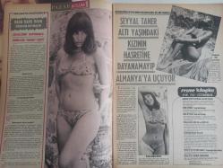 Pazar Haftalık Aktüalite Sinema Tiyatro Müzik ve Magazin Dergisi - 1976 Yılı - Sayı:1022 - Bahar Erdeniz - Nalan Çöl - Seyyal Taner altı yaşındaki kızının hasretine dayanamayıp Almanya'ya uçuyor - Cüneyt Arkın, Deniz Kalkavan'la film çeviriyor - Fevzi Yüksel - Zeyno Çilem - Aynur Akarsu - Sadri Alışık - Nebahat Çehre - Serpil Örümcer - Bilal İnci Yeşilçam'a veda etti - Orhan Alkan - Cüneyt Arkın - Canan Candan - Annesi duruma el koyunca Mine Mutlu, Melih Gülgen aşkı sona erdi - Yeşilçam'ın yeni isimlerinden Alev Altın ''bundan daha fazla soyunamam'' diye diretince Nazmi Özer'den dayak yedi - Arzu Okay ve Feri Cansel: ''Sansürü protesto için yürüyüş düzenlensin Ankara'ya kadar önde biz yürürüz'' dedi - Şeyda Senem her şeye veda edip organizatör aşkı Aydın Sagal ile evleniyor - Nil Burak: ''Hakan Balamir'ile ciddi bir beraberliğim yok'' diyor- Sevgililerden ayrılan Özden Yüce kapağı Adana'ya attı - Dünyanın ünlü mankenlerinden Marlyn Colen'in bütün arzusu anne olabilmek - Tam Takım Dergi
