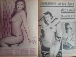 Pazar Haftalık Aktüalite Sinema Tiyatro Müzik ve Magazin Dergisi - 1976 Yılı - Sayı:1022 - Bahar Erdeniz - Nalan Çöl - Seyyal Taner altı yaşındaki kızının hasretine dayanamayıp Almanya'ya uçuyor - Cüneyt Arkın, Deniz Kalkavan'la film çeviriyor - Fevzi Yüksel - Zeyno Çilem - Aynur Akarsu - Sadri Alışık - Nebahat Çehre - Serpil Örümcer - Bilal İnci Yeşilçam'a veda etti - Orhan Alkan - Cüneyt Arkın - Canan Candan - Annesi duruma el koyunca Mine Mutlu, Melih Gülgen aşkı sona erdi - Yeşilçam'ın yeni isimlerinden Alev Altın ''bundan daha fazla soyunamam'' diye diretince Nazmi Özer'den dayak yedi - Arzu Okay ve Feri Cansel: ''Sansürü protesto için yürüyüş düzenlensin Ankara'ya kadar önde biz yürürüz'' dedi - Şeyda Senem her şeye veda edip organizatör aşkı Aydın Sagal ile evleniyor - Nil Burak: ''Hakan Balamir'ile ciddi bir beraberliğim yok'' diyor- Sevgililerden ayrılan Özden Yüce kapağı Adana'ya attı - Dünyanın ünlü mankenlerinden Marlyn Colen'in bütün arzusu anne olabilmek - Tam Takım Dergi