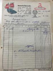 ELYAF FATURASI - 11 ARALIK 1989 - ÖZER TİCARET - NİZAMETTİN ÖZER VE ORT. - BEYAZIT, İSTANBUL - AÇEYLA ÇEYİZ - CAĞALOĞLU, İSTANBUL - ISLAK İMZALI, KAŞELİ - 21 x 28 cm EBATLI ORİJİNAL FATURA