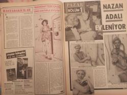 Pazar Haftalık Aktüalite Sinema Tiyatro Müzik ve Magazin Dergisi - 1976 Yılı - Sayı:1012 - Emel Sayın - Nalan Çöl - Nazan Adalı evleniyor - Dünyaya göbek attıran Kudret Şandra'nın Yeşilçam'da şansı her geçen gün artıyor - Müşfik Kenter ve Sevinç Pekin aşkı için herkes aynı kanıda - Tansu Sayın - Oya Peri - Serap Olguner - Mine Sun - Leyla Başar - Senar Seven son iki filminde de çırılçıplak soyunmuştu - Müjde Ar'ın yuvası sallanıyor - Sevda Ferdağ - Oksal Pekmezoğlu - Ali Poyrazoğlu - Türkan Şoray ''Bu yalanlardan bıktım artık. Evimdeyim ve yaşantımdan son derece memnunum'' - Ver elini Adana - Yeşim Yükselen - Ülkü Özen sessiz ve derinden gidiyor - Alev Altın büyük aşk yaşıyor - Fatih Yüzaltı fotoğraf ve haberi - Tam Takım Dergi