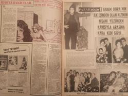 Pazar Haftalık Aktüalite Sinema Tiyatro Müzik ve Magazin Dergisi - 1976 Yılı - Sayı:1008 - Marina Sitella - Mualla Omay - Juliet Tote - Hastabakıcılar - Ekrem Bora'nın ilk eşinden olan kızının nişanı yüzünden karısıyla arasına kara kedi girdi - Gül Pamukçu - Gül Bora - Metin Erksan'ın TV'de seyrettiğimiz üç filmi için kamuoyu ne düşünüyor? - Samet Ağaoğlu - Ümit Utku - Fikret Hakan - Sırrı Gültekin - Tanju Gürsu - Nejat Okçugil - Nedim Akanlar - Tahsin Coşar - Orhan Ateş - Burhan Bolan - Tuncer Üçüncüoğlu - Ceyda Karahan her filminde anadan doğma soyunuyor - Sermet Serdengeçti - Yalçın Gülhan - Ahmet Eren - Hülya Koçyiğit'in sahneye çıkması bir balon - Osman Kavran - Fahrettin Arslan - Seçil Heper - Şeyda Senem - Özden Yüce - Yonca Yücel - Alev Altın - Sami Tunç - Müşerref Tezcan - Melek Görgün'ü Azrail yokladı - Aynur Akarsu'yu iş adamı aşkı, hanım hanımcık bir kadın yapıp, evine bağladı - Perihan Ateş - Yurdaer doğulu - Birsen Armağan - Ölmediğini duyunca - Tam Takım Dergi