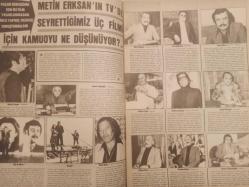 Pazar Haftalık Aktüalite Sinema Tiyatro Müzik ve Magazin Dergisi - 1976 Yılı - Sayı:1008 - Marina Sitella - Mualla Omay - Juliet Tote - Hastabakıcılar - Ekrem Bora'nın ilk eşinden olan kızının nişanı yüzünden karısıyla arasına kara kedi girdi - Gül Pamukçu - Gül Bora - Metin Erksan'ın TV'de seyrettiğimiz üç filmi için kamuoyu ne düşünüyor? - Samet Ağaoğlu - Ümit Utku - Fikret Hakan - Sırrı Gültekin - Tanju Gürsu - Nejat Okçugil - Nedim Akanlar - Tahsin Coşar - Orhan Ateş - Burhan Bolan - Tuncer Üçüncüoğlu - Ceyda Karahan her filminde anadan doğma soyunuyor - Sermet Serdengeçti - Yalçın Gülhan - Ahmet Eren - Hülya Koçyiğit'in sahneye çıkması bir balon - Osman Kavran - Fahrettin Arslan - Seçil Heper - Şeyda Senem - Özden Yüce - Yonca Yücel - Alev Altın - Sami Tunç - Müşerref Tezcan - Melek Görgün'ü Azrail yokladı - Aynur Akarsu'yu iş adamı aşkı, hanım hanımcık bir kadın yapıp, evine bağladı - Perihan Ateş - Yurdaer doğulu - Birsen Armağan - Ölmediğini duyunca - Tam Takım Dergi