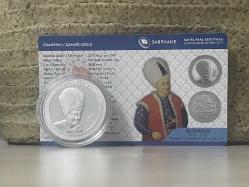 2024 - II Osman - Osmanlı Padişahları Serisi No: 16 - Darphane Sertifikalı Gümüş Hatıra Para - Çil kondisyon