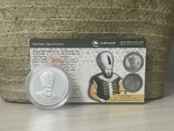 2024 - I Mustafa - Osmanlı Padişahları Serisi No: 15 - Darphane Sertifikalı Gümüş Hatıra Para - Çil kondisyon