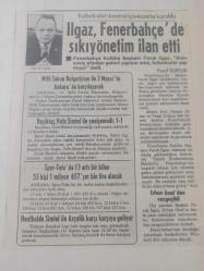 23 Mart 1984 - Futbolcuları kontrol içi komite kuruldu - Faruk Ilgaz, Fenerbahçe'de sıkıyönetim ilan etti - Milli Takım, Bulgaristan ile 2 Mayıs'ta Ankara'da karşılaşacak - Gazete haberi - Tek Yaprak Arkalı Önlüdür