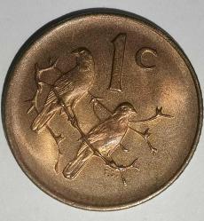 GÜNEY AFRİKA 1976   1 CENT HATIRA Jacobus Johannes Fouché'nin Başkanlığının Sonu