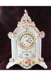 Vintage Alman Porselen Kapitemonte Şömine Saati...